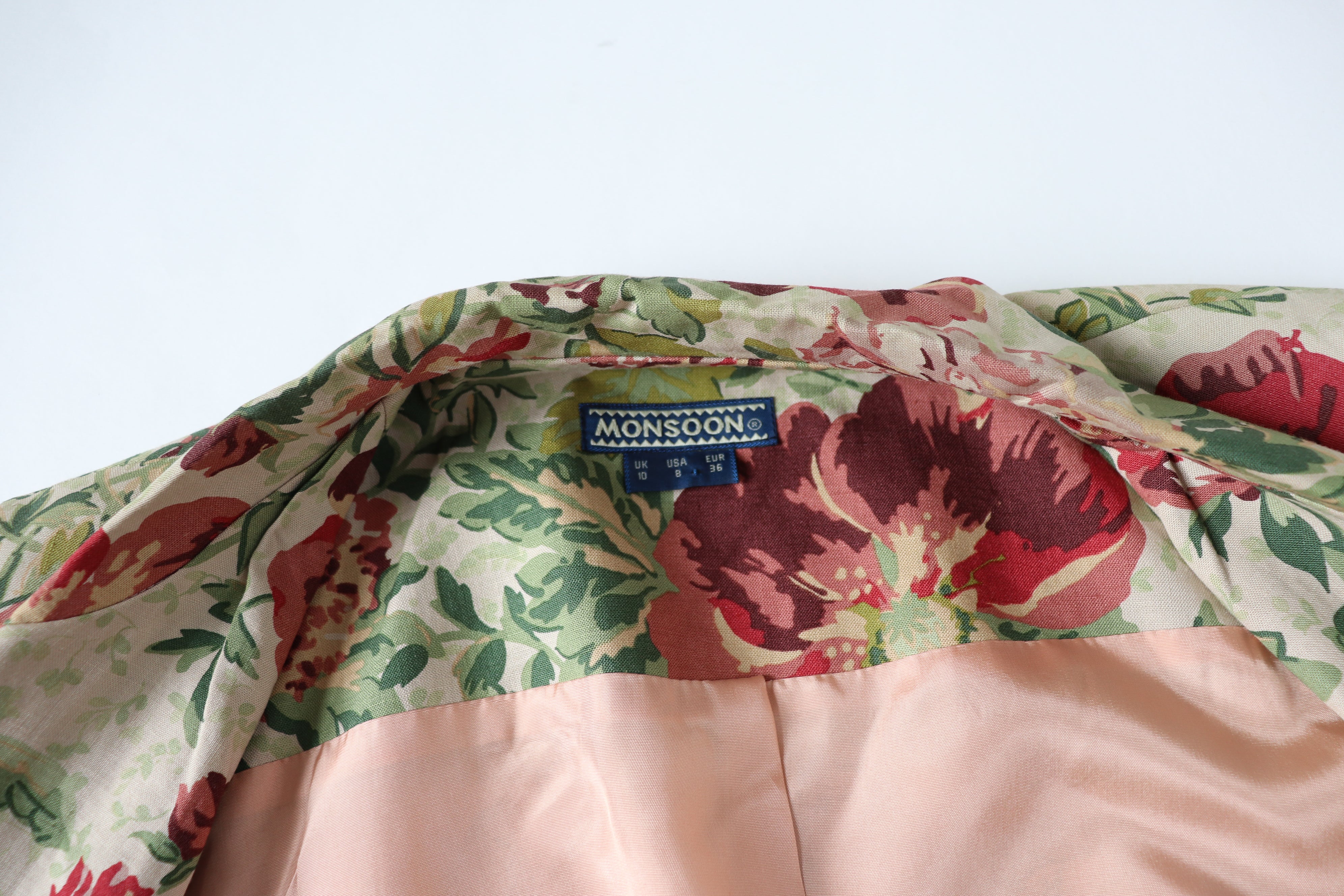 Monsoon Floral Vintage Jacket - Chintz Print - ( Label 10) Fit M / UK 12