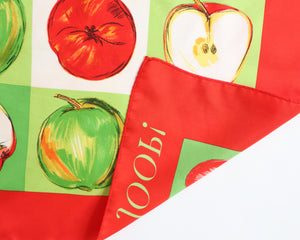 Joop Silk Scarf - All About Eve - Vintage - Apples - Small