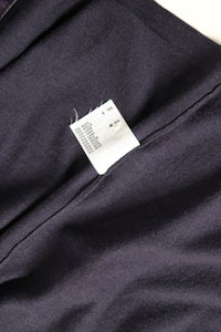 Aquascutum Blue Wool / Silk  Cardigan - Velvet Trim - Label XL ( Fit L / UK 14)