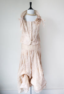 Joyce Ridings Suit - Skirt /  Corset Top - Prom / Wedding - XXS - UK 6 / 8