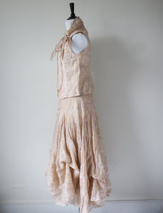 Joyce Ridings Suit - Skirt /  Corset Top - Prom / Wedding - XXS - UK 6 / 8