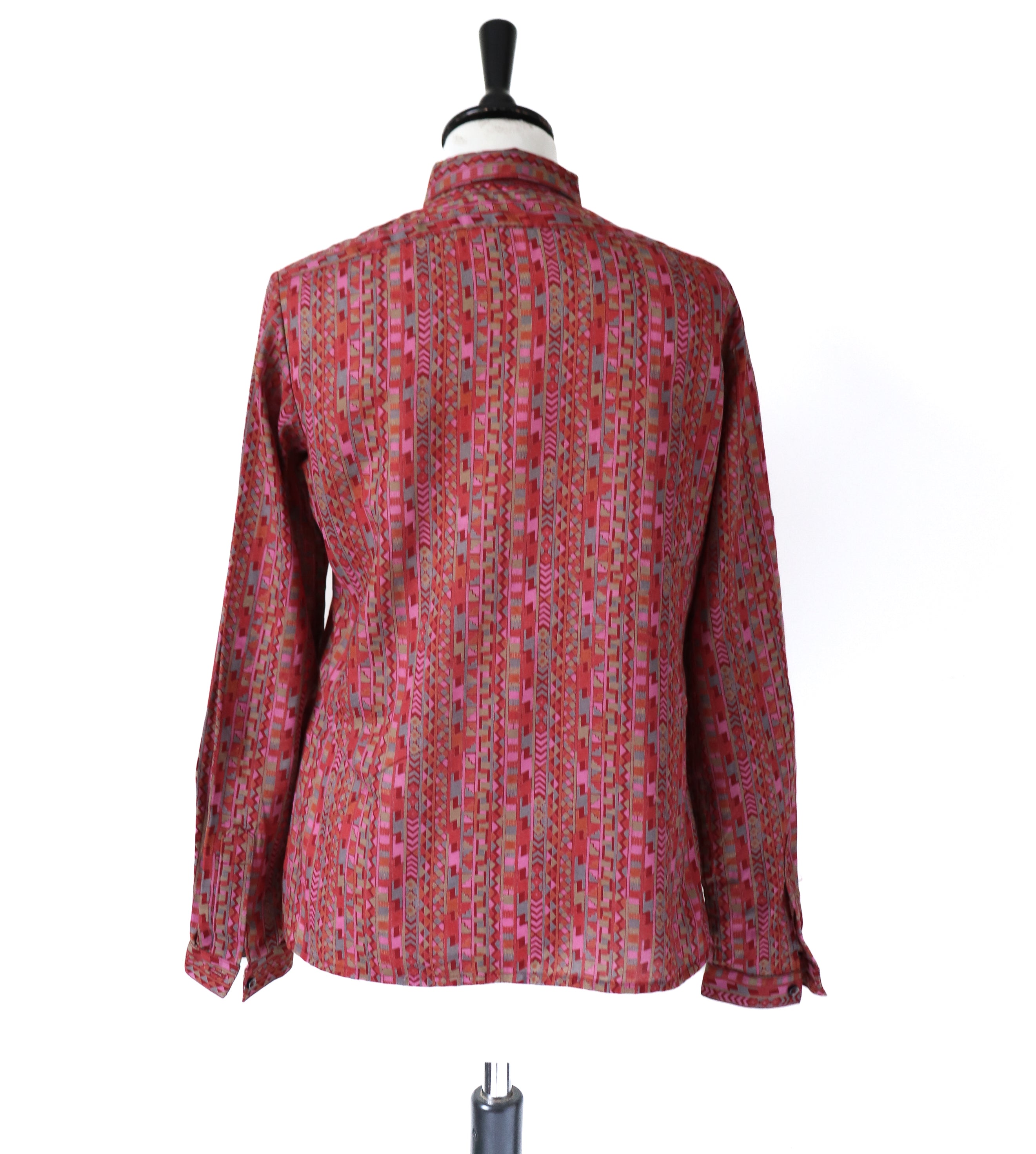 Jaeger Vintage Cotton Ruffle Blouse - Long Sleeves  - 1980s - S / UK 10