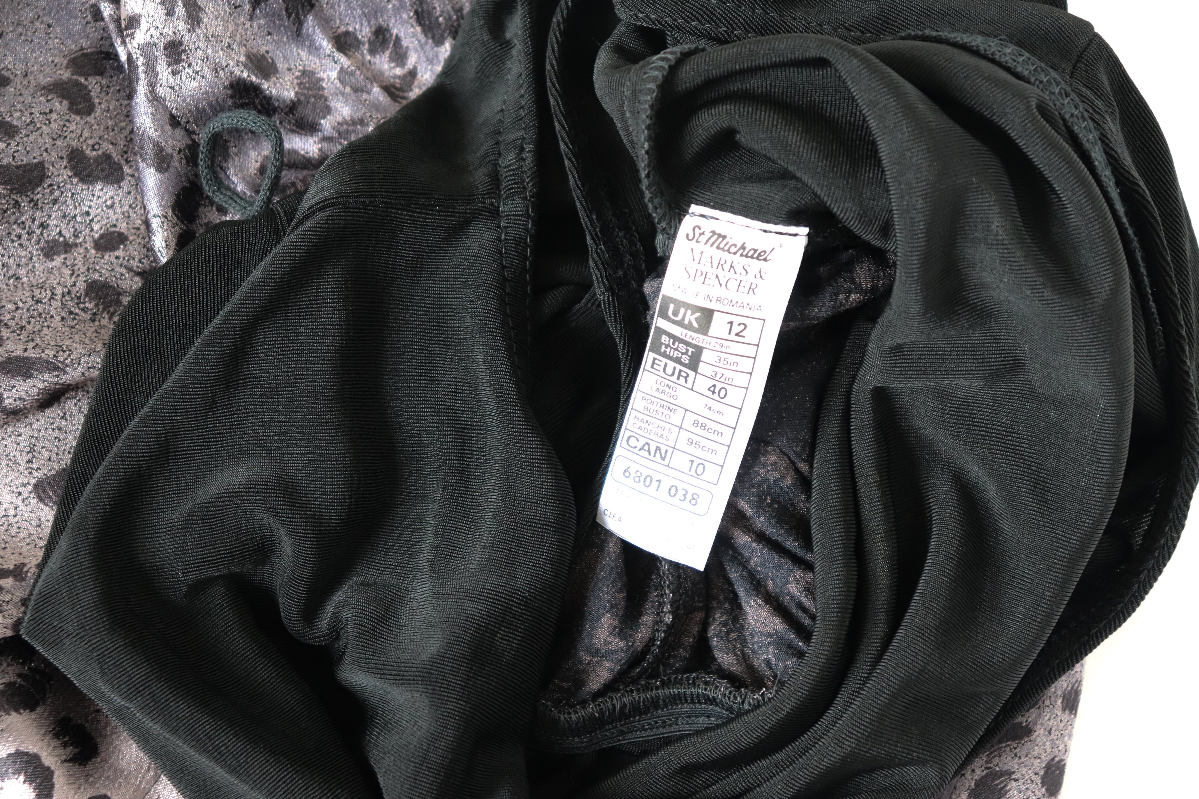 St Michael / M&S Leopard Print Dress - Vintage - Fit S /M -  / UK 10 / 12