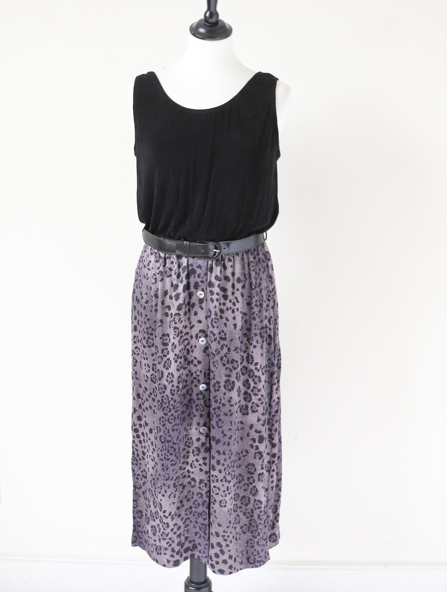 St Michael / M&S Leopard Print Dress - Vintage - Fit S /M -  / UK 10 / 12