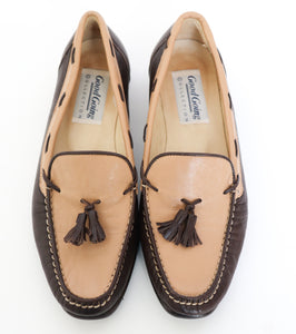 Vintage Tassel Loafers - Brown / Beige - Good Going - 37.5- Fit 37 / UK 4