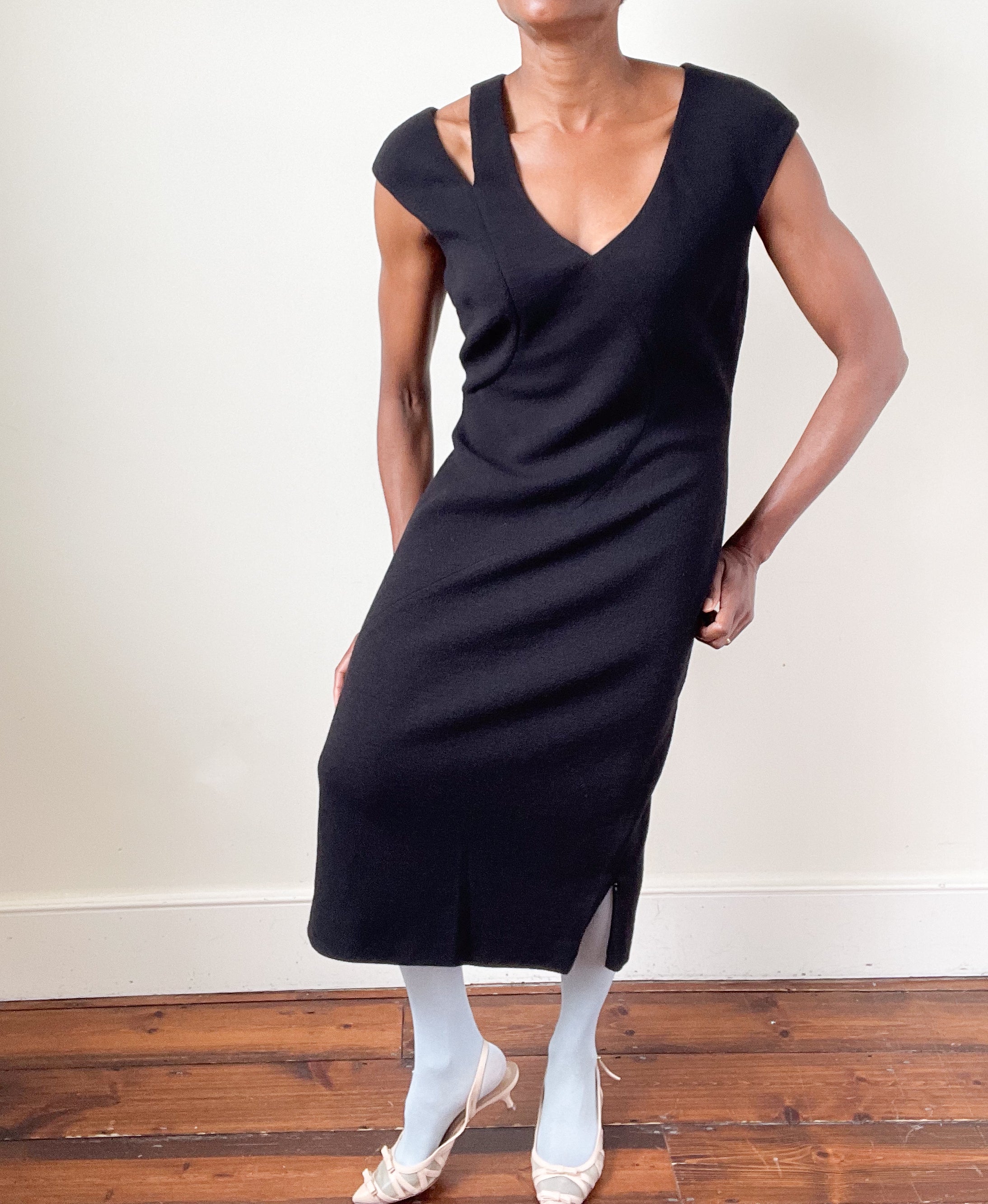 Amanda Wakeley Little Black Dress -  UK 16 / EUR 42  - Unworn - Labels Attached