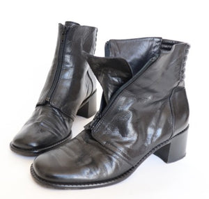 Ankle Boots Black Leather - MICHIEL - 37 / UK 4