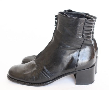 Ankle Boots Black Leather - MICHIEL - 37 / UK 4