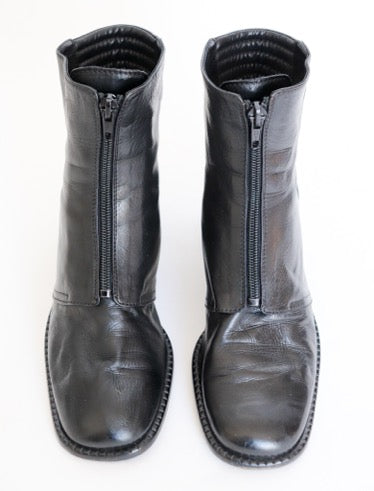 Ankle Boots Black Leather - MICHIEL - 37 / UK 4