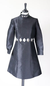 Emelia Wickstead Black Evening Dress - 1960s Style - Go-Go - XS / S - UK 8 / 10