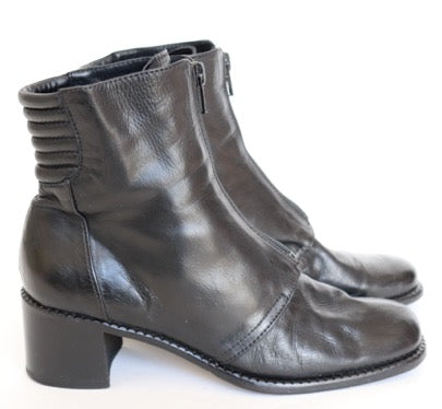 Ankle Boots Black Leather - MICHIEL - 37 / UK 4
