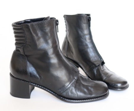 Ankle Boots Black Leather - MICHIEL - 37 / UK 4