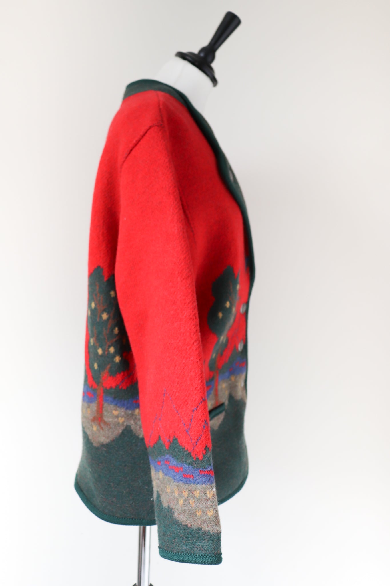Tirol / Tyrol  Wool Jacket - Vintage - DOLOMITEN - Red - Oktoberfest - UK 12