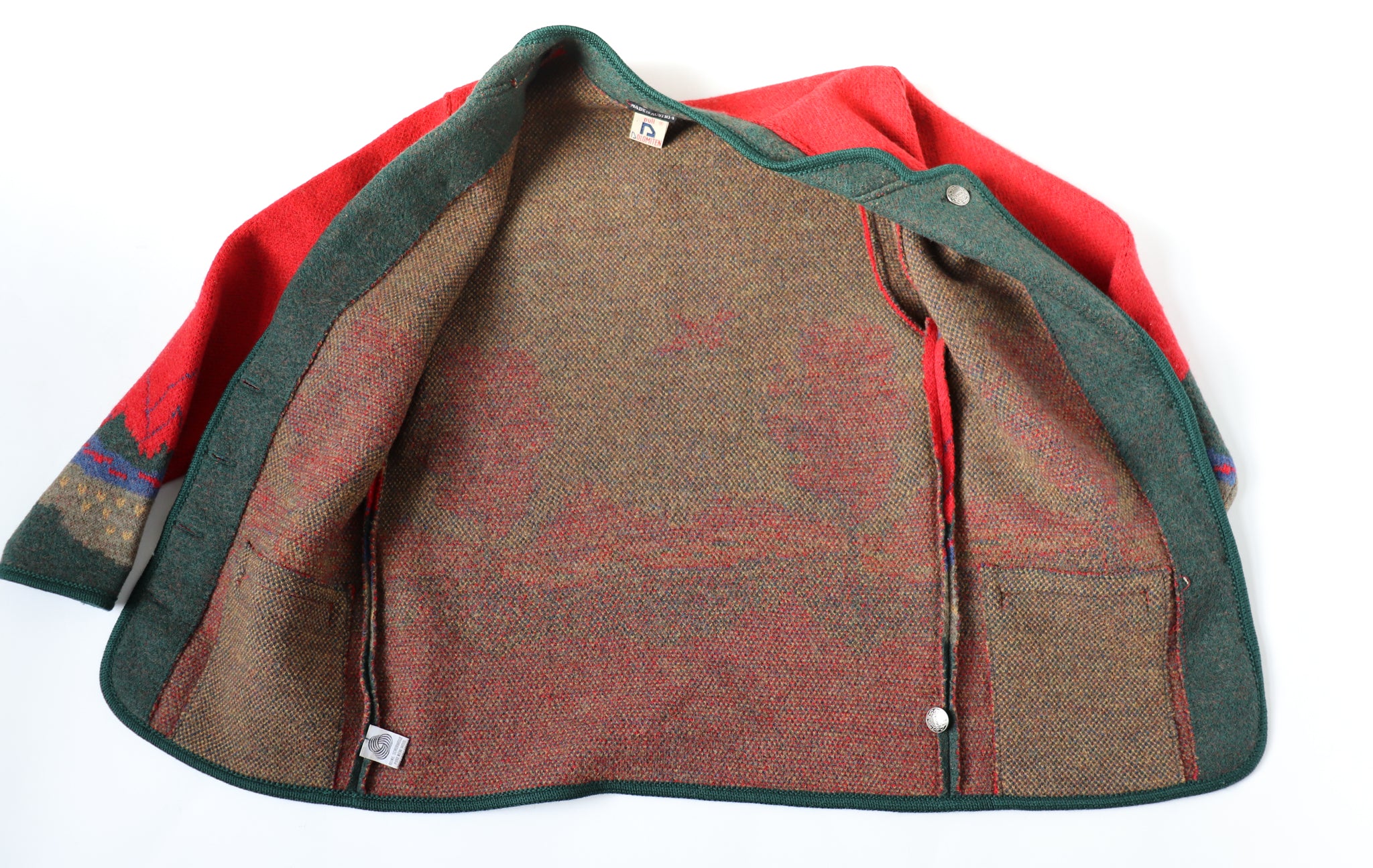 Tirol / Tyrol  Wool Jacket - Vintage - DOLOMITEN - Red - Oktoberfest - UK 12