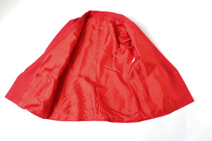 Red Blazer Jacket Wool - Cotton / Linen - Vintage - S / UK 10