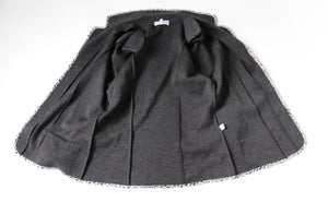 Nives Mora Knitted Grey Cardigan Jacket - Wool Blend - M / UK 12