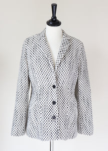 Woven Wool Jacket - Sigrid Schmidbauer - Ivory White / Black - S / UK 10