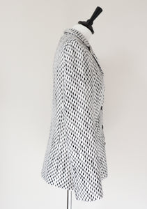 Checked / Spotted Jacket - Sigrid Schmidbauer - Cream White / Black - S / UK 10