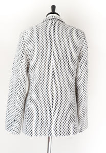 Checked / Spotted Jacket - Sigrid Schmidbauer - Cream White / Black - S / UK 10