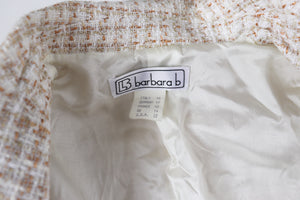 Barbara B Tweed Jacket - Vintage - Cream / Beige - Label 14 - UK 10 / 12