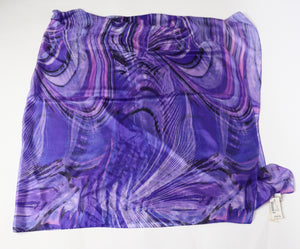 Purple Chiffon Silk Scarf / Shawl -Conpibel -  X LARGE - Labels Attached