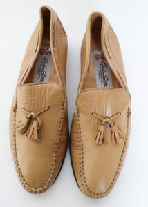 Vintage Tassel Loafers - 1980s - Leather - Gordon Scott -  Fit UK 6.5 / 39.5