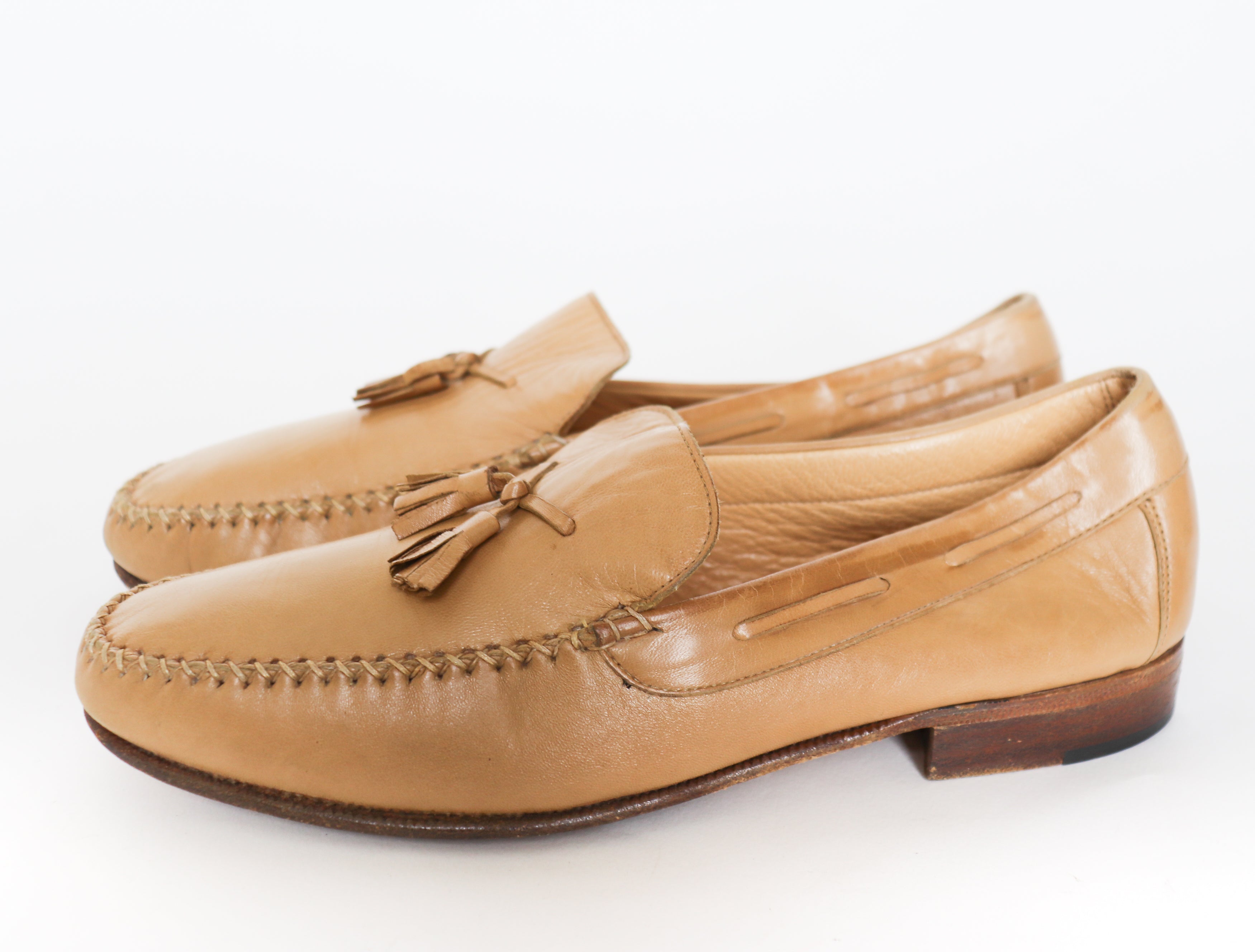 Vintage Tassel Loafers - 1980s - Leather - Gordon Scott -  Fit UK 6.5 / 39.5