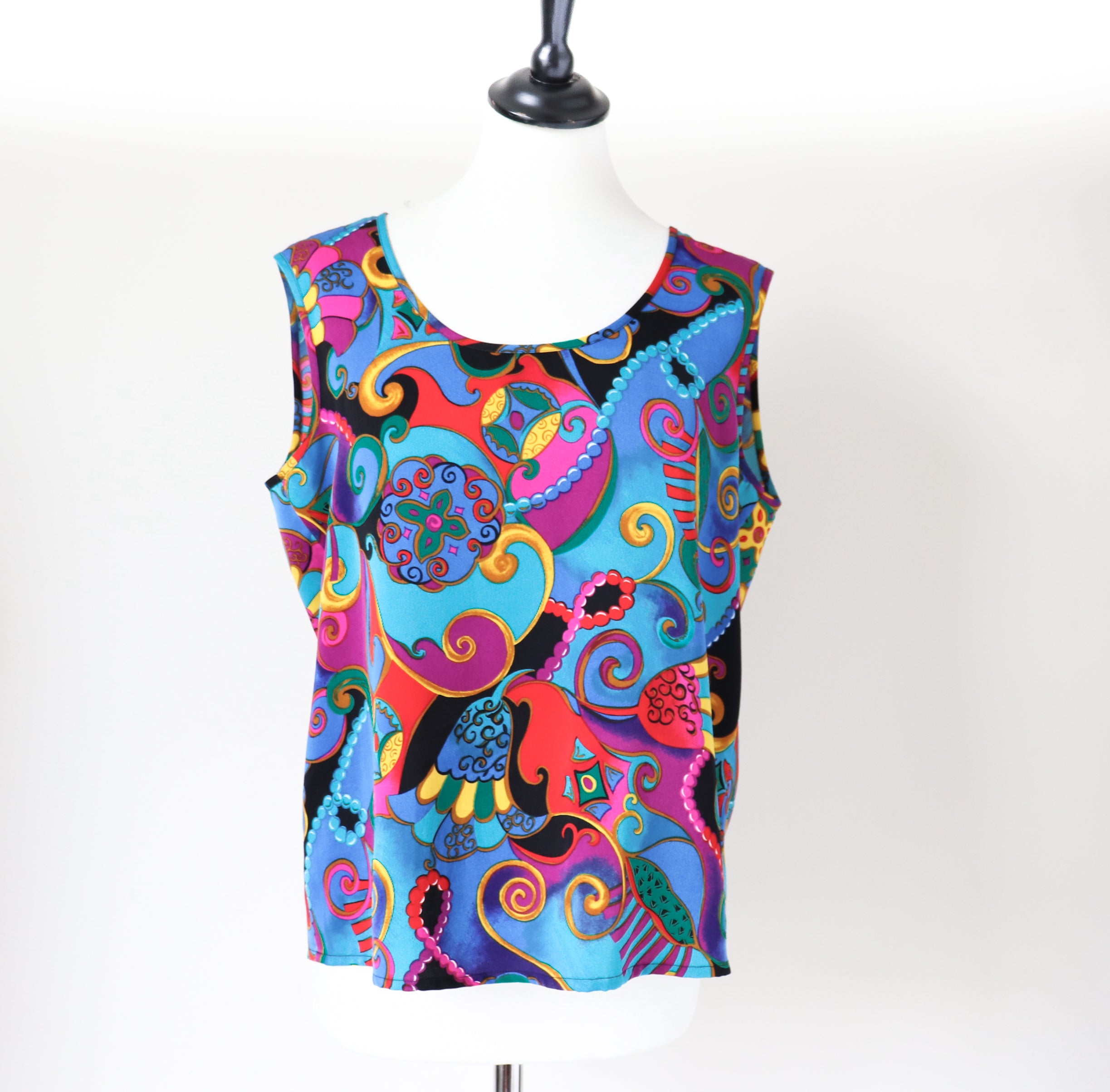 Fink Modell Baroque Vintage Vest Top - Sleeveless - Multicolours - Fit M / UK 12