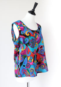 Fink Modell Baroque Vintage Vest Top - Sleeveless - Multicolours - Fit M / UK 12