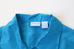 Blue Silk Sleeveless Shirt - Blouse - Backwood Blues - L /  UK 14