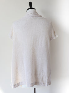 Linen Mesh Tunic Top - Funnel Neck - Massimo Vello - M / UK 12