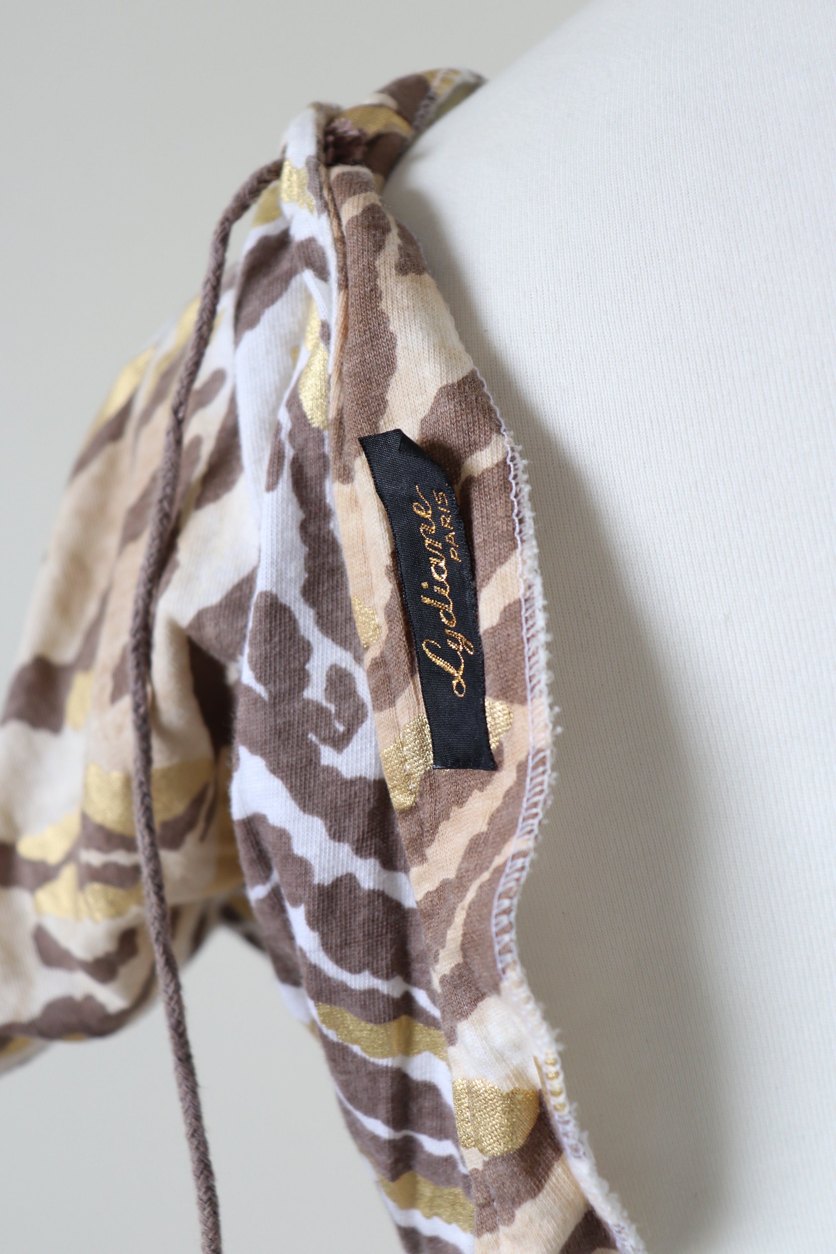 1980s Cotton Jersey Animal Print Jungle / Tarzan Dress - Lydiane Paris - S / UK 10