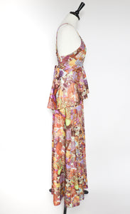 Vintage 1970s Maxi  Dress - Psychedelic Magical Realism - 1970s - XS / UK 8
