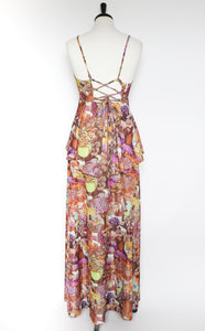Vintage 1970s Maxi  Dress - Psychedelic Magical Realism - 1970s - XS / UK 8