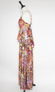 Vintage 1970s Maxi  Dress - Psychedelic Magical Realism - 1970s - XS / UK 8