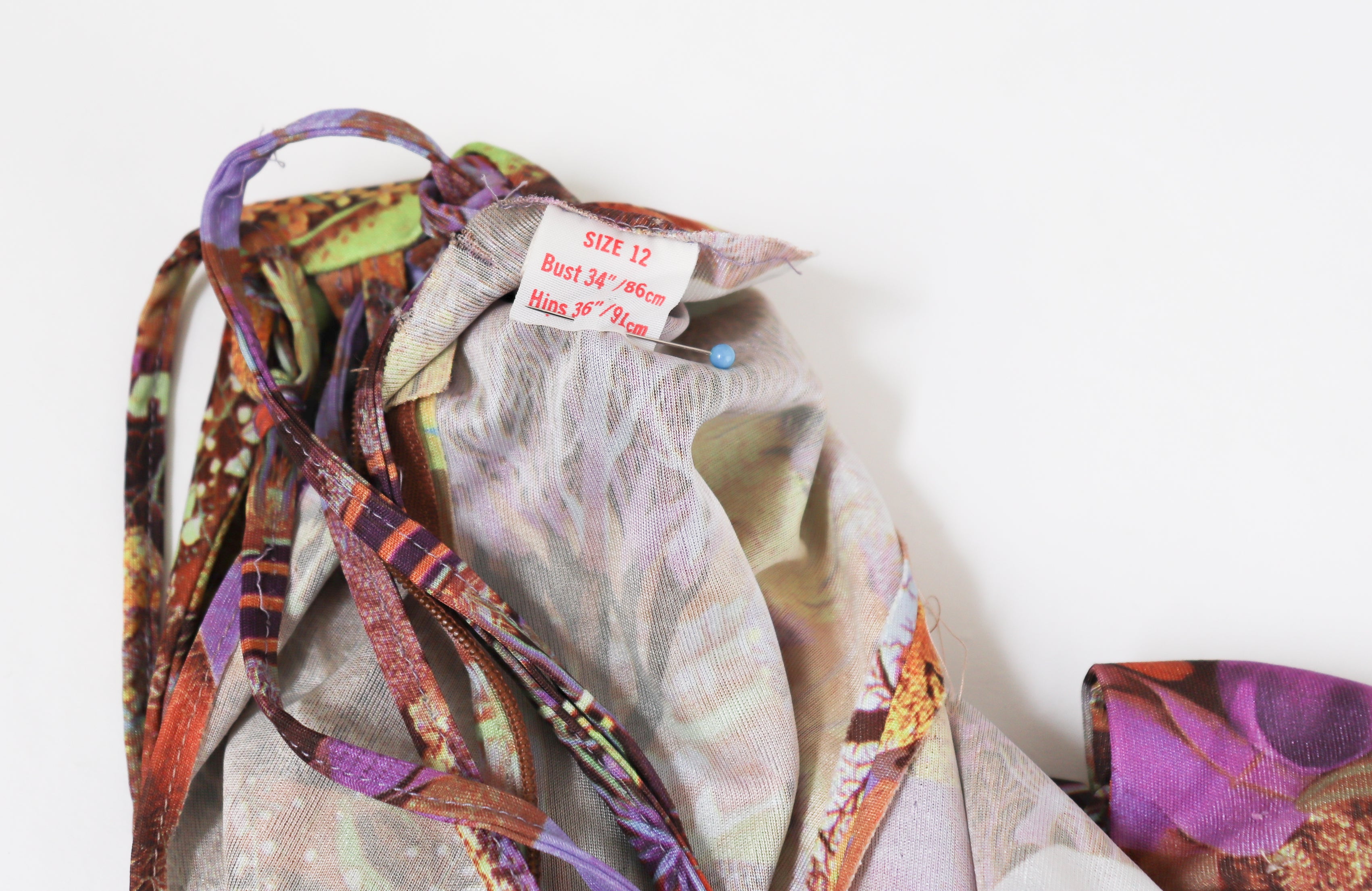 Vintage 1970s Maxi  Dress - Psychedelic Magical Realism - 1970s - XS / UK 8