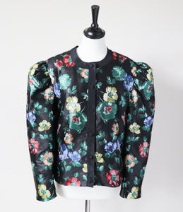 1980s Tyrol Party Jacket - Dark Florals - Vintage - BURGI -  L / UK 14