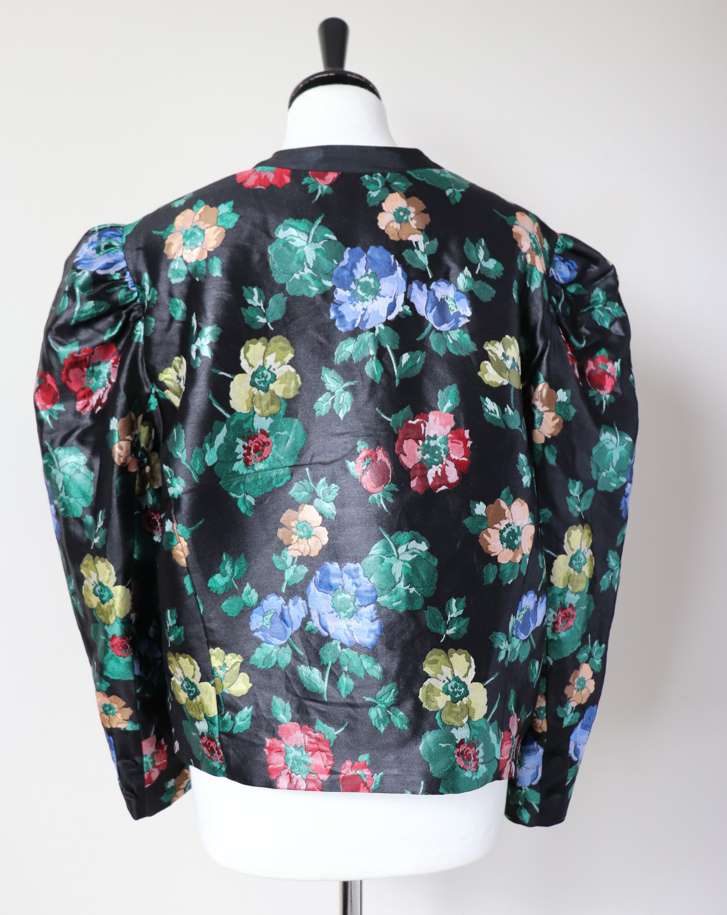 1980s Tyrol Party Jacket - Dark Florals - Vintage - BURGI -  L / UK 14