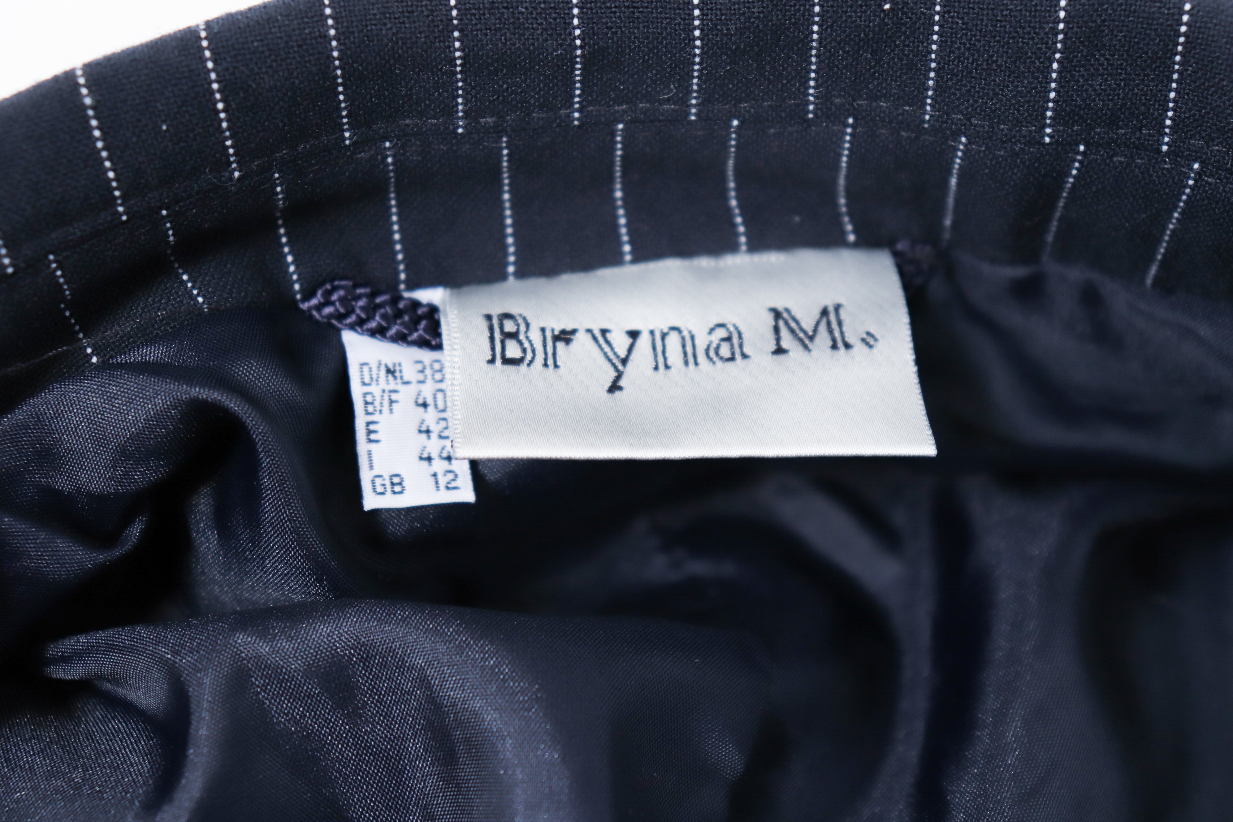 Pinstripe Blue Blazer Jacket - Bryna M - M / UK 12