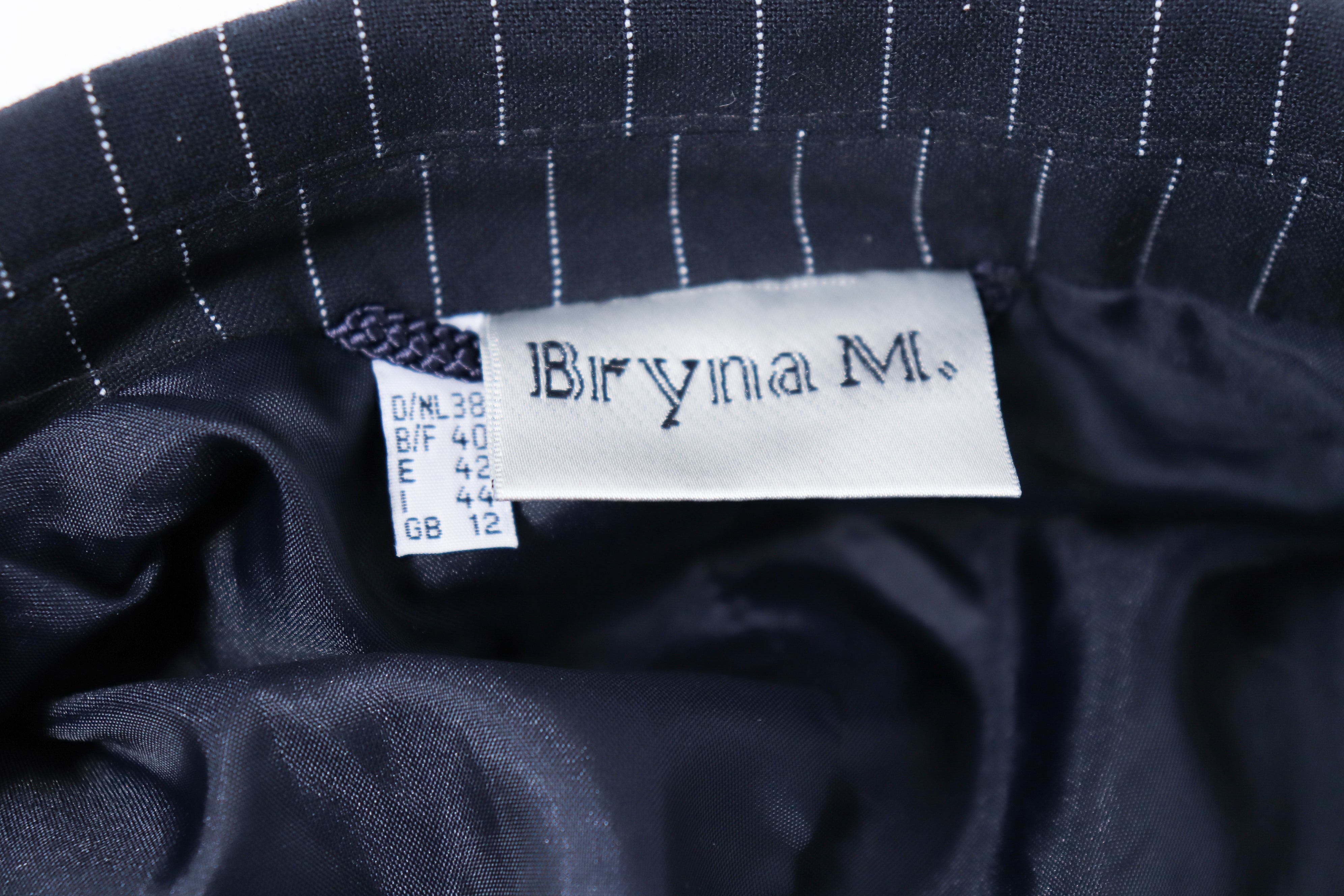 Pinstripe Blue Blazer Jacket -Bryna M - M / UK 12