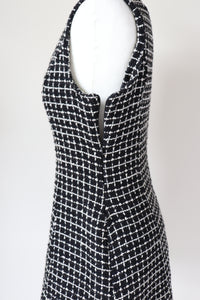 Apres Toi Tweed / Boucle Tunic Top - Sleeveless - Black - XS / UK 8