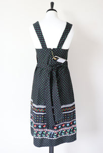 Cotton Summer Dress - Vintage 1970s - Sleeveless - XXS / UK 6