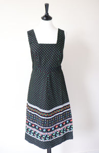 Cotton Summer Dress - Vintage 1970s - Sleeveless - XXS / UK 6