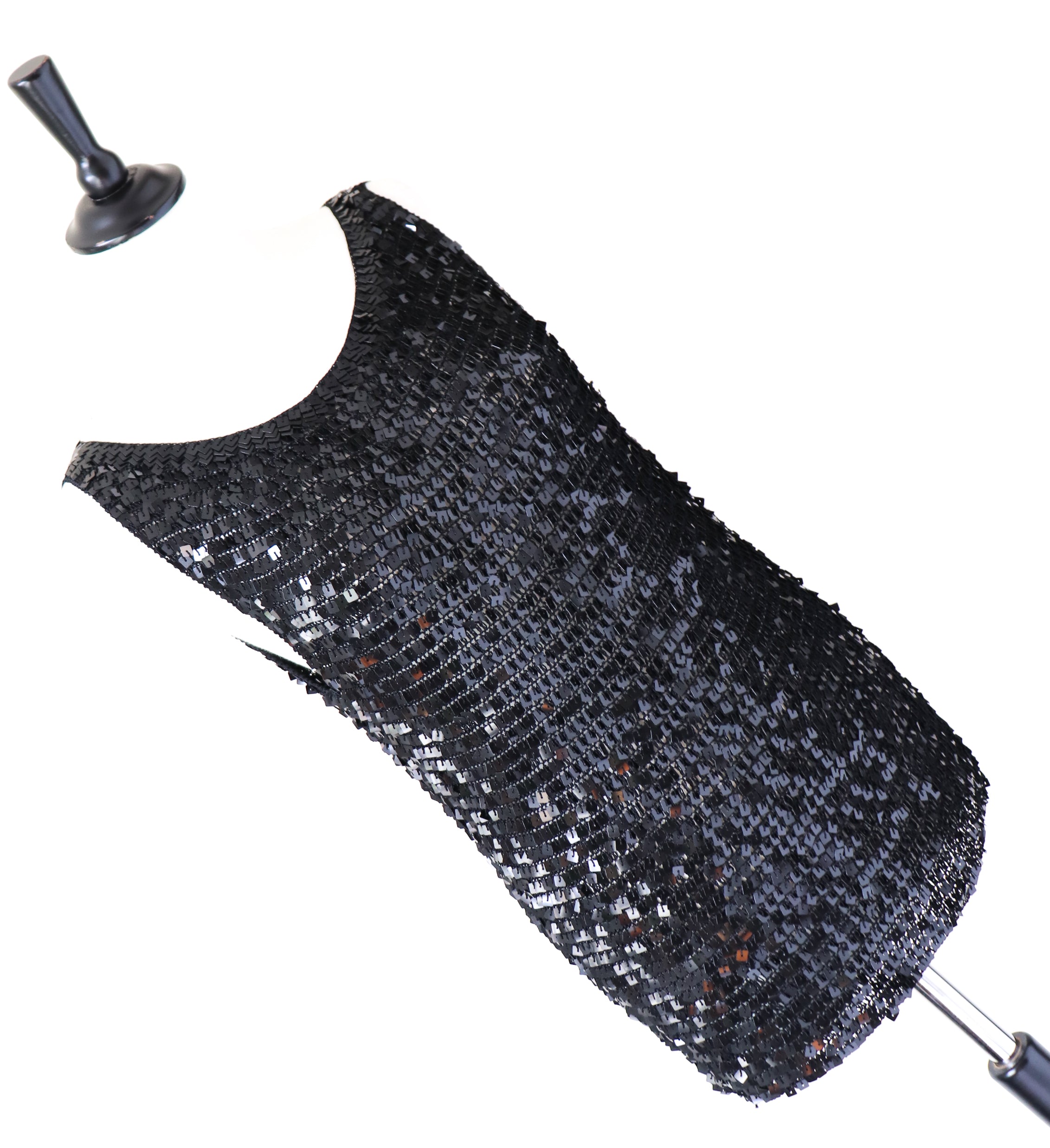 Black Sequin Vest Top - NESS - Label M - Fit S / UK UK 10