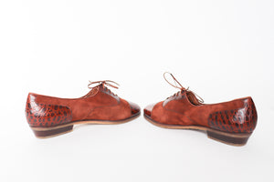 Vintage Suede / Leather Lace-Up Shoes - Heels - 37.5 / UK 4.5
