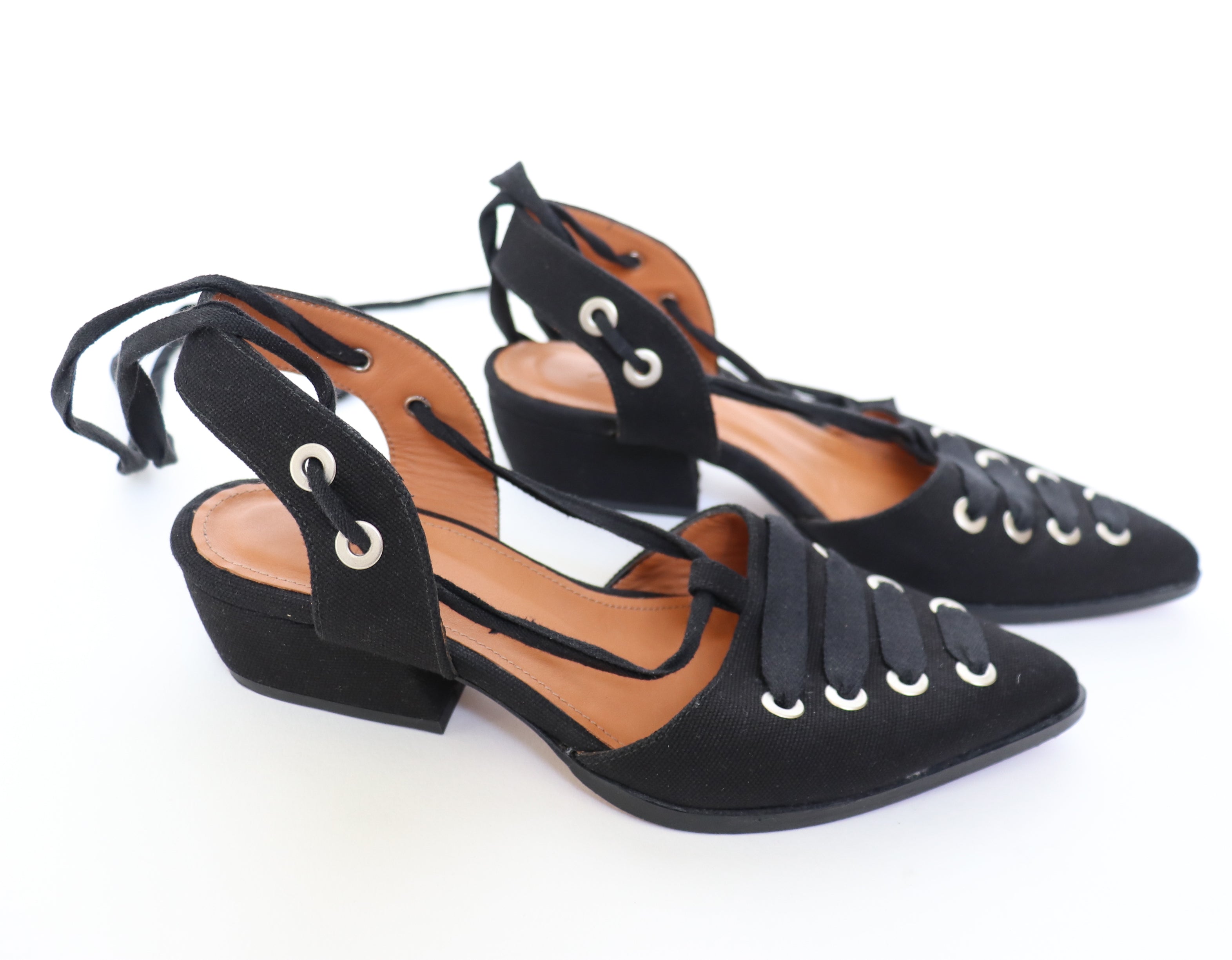 Magro Cardona Shoes - Black Espadrille - Canvas / Leather - 39 (Fit 38.5)
