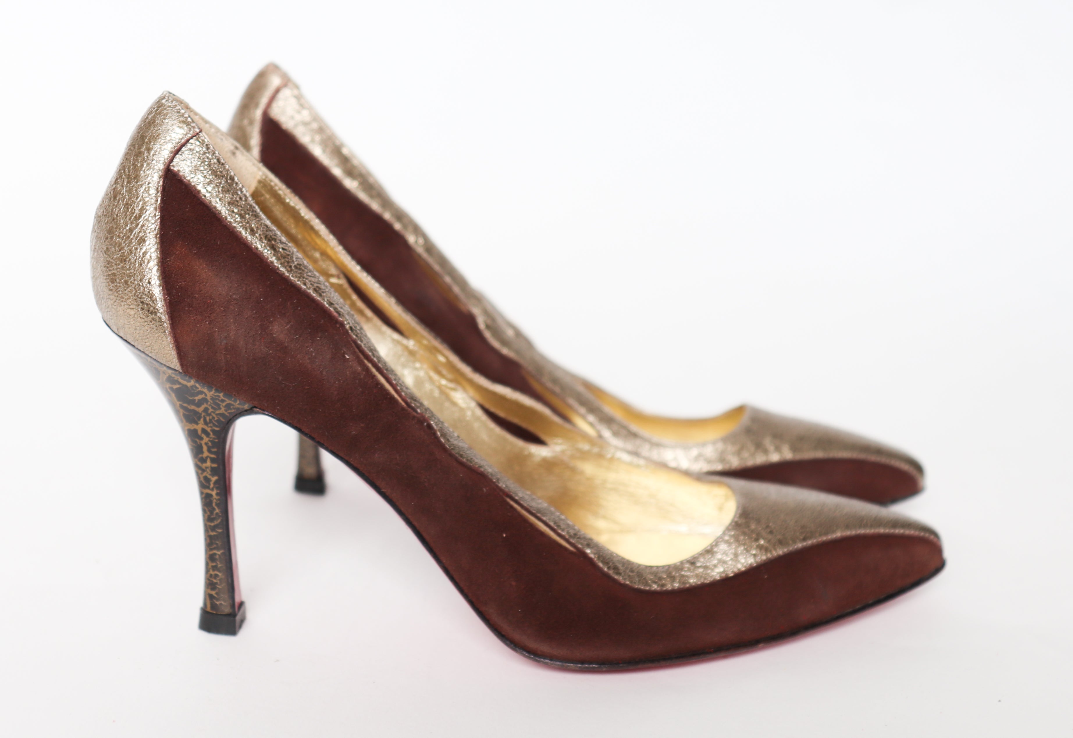 Rizieri Heels / Court Shoes - Gold Leather - 38 / UK 5