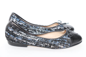 Toe Cap Pumps - Tweed / Black Leather - Navyboot - 37 / UK 4