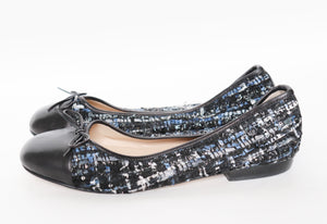 Toe Cap Pumps - Tweed / Black Leather - Navyboot - 37 / UK 4