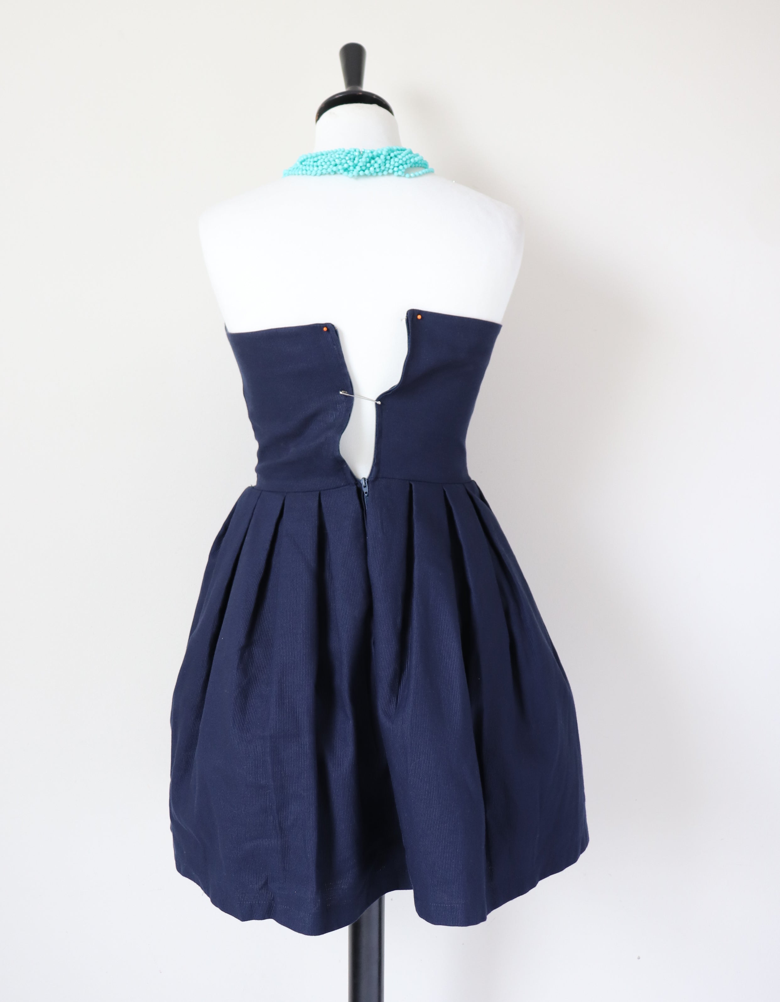 Strapless Prom Dress -  1990s - Cotton - XXS / UK 6